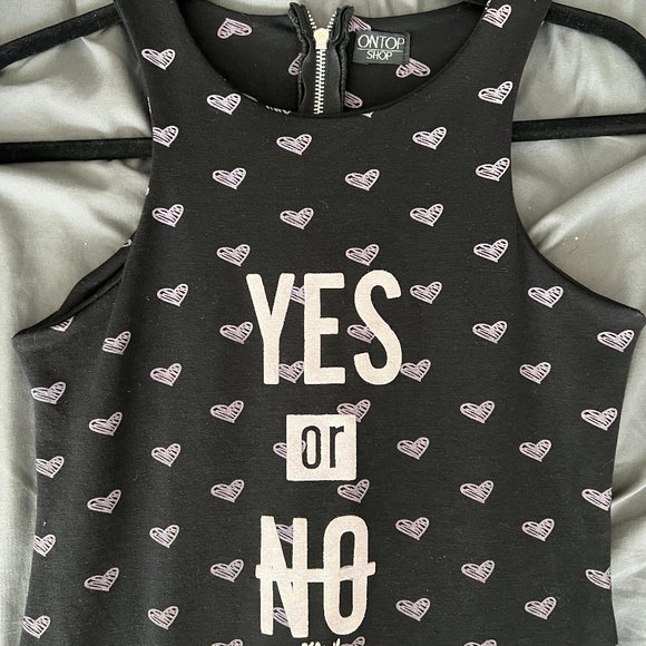 Heart Print Dress (S) - Picture 3 of 8